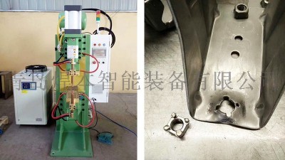 青島焊本不銹鋼螺母點凸焊機安裝試焊